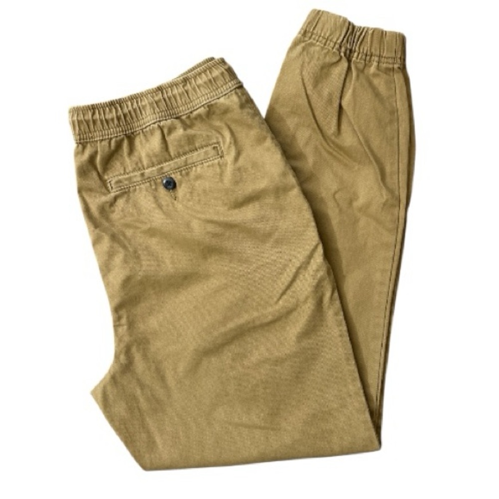 Aeropostale Men’s Khaki Jogger Pants Drawstring Cotton Sweatpants Size M - Picture 2 of 6